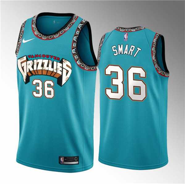 Men%27s Memphis Grizzlies #36 Marcus Smart Teal 2023 Draft Classic Edition Stitched Basketball Jersey->memphis grizzlies->NBA Jersey